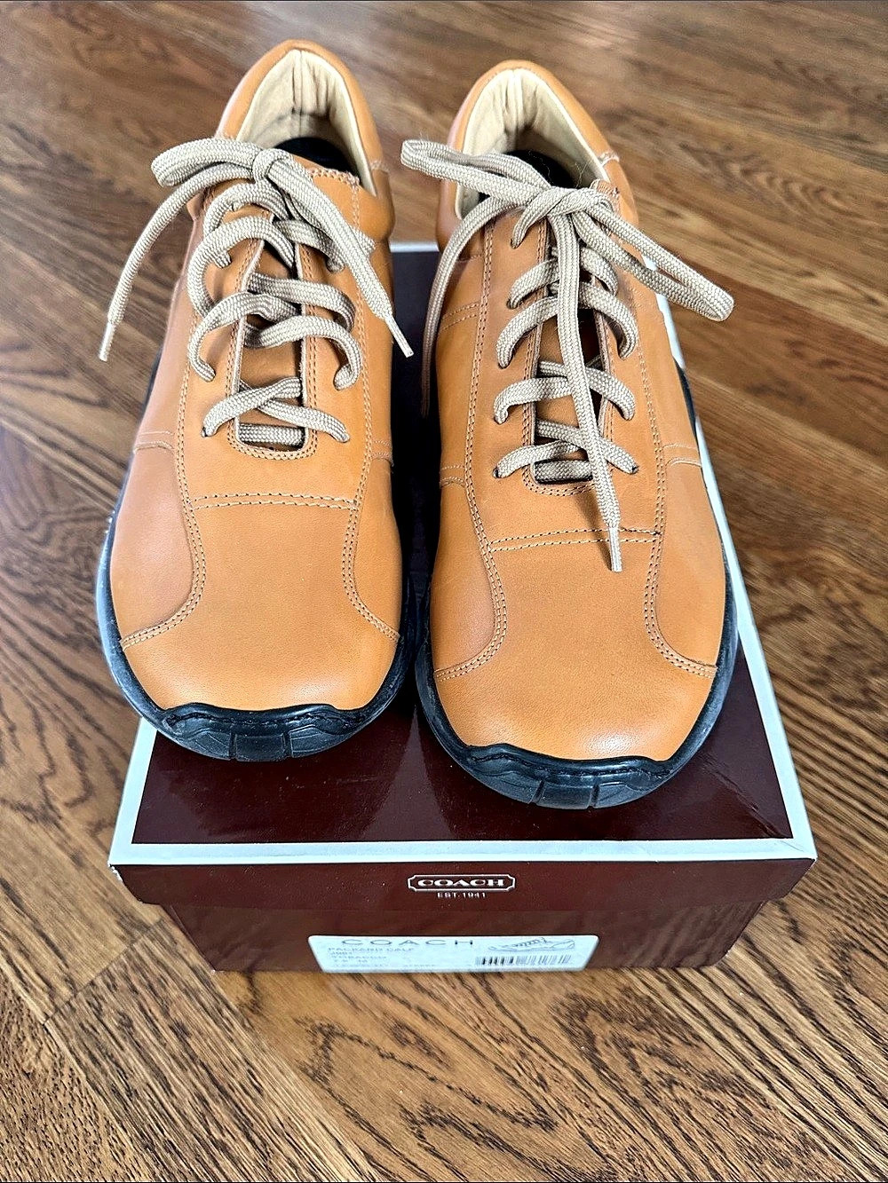 Coach Packard Cafe Leather Sneakers US 7.5